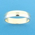 House Collection Ring A418 - 5 Mm - Without Stone Bicolor Gold