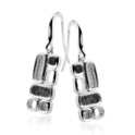 Zinzi by Mart Visser MVO3Z Earrings silver-zirconia black-white 35 x 2.5 x 9.5 mm