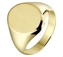 House Collection Engraving Ring Solid Matt Diamond Plated Yellow Gold