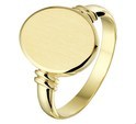 House Collection Engraving Ring Solid Matt Diamond Plated Yellow Gold