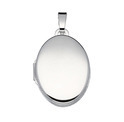 Glow 145.0028.00 Medallion Oval smooth silver 14 x 21 mm