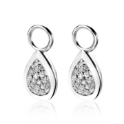 Zinzi ZICH1768 Earring charm drop shape silver