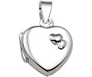 House Collection Medallion Heart Silver Shiny 13.0 mm x 12.5 mm