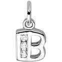 Home Collection Charms Letter B Zirconia Row Silver