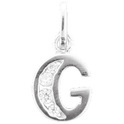 Home Collection Charms Letter G Zirconia Row Silver