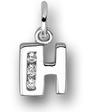 House Collection Charms Letter H Zirconia Row Silver