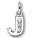 Home Collection Charms Letter J Zirconia Row Silver