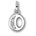 Home Collection Charms Letter O Zirconia Row Silver