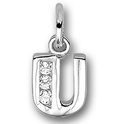 Home Collection Charms Letter U Zirconia Row Silver