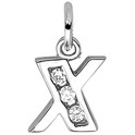 Home Collection Charms Letter X Zirconia Row Silver
