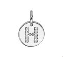 Home Collection Charm Letter H Zirconia Silver