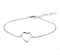 House collection Bracelet Silver Heart 1.3 mm 13 + 3 cm