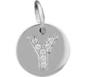 House collection Silver Charm Letter Y with zirconia