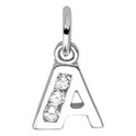 Home Collection Charms Letter A Zirconia Row Silver