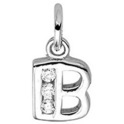 Home Collection Charms Letter B Zirconia Row Silver