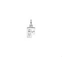 Home Collection Charms Letter F Zirconia Row Silver
