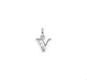 Home Collection Charms Letter V Zirconia Row Silver