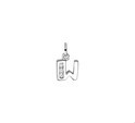 Home Collection Charms Letter W Zirconia Row Silver