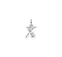 Home Collection Charms Letter X Zirconia Row Silver