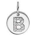 Home Collection Charm Letter B Zirconia Silver