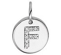 Home Collection Charm Letter F Zirconia Silver