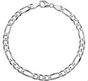 House collection Bracelet Silver Figaro 4.5 mm 20 cm