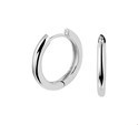 House collection Folding creoles 2.0 mm silver rhodium plated glossy