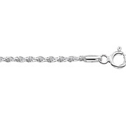 House collection 1002188 Silver Necklace Cord Diamond-coated 2.0 mm x 45 cm long