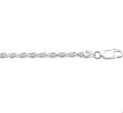 House collection 1002191 Silver Necklace Cord Diamond-coated 2.2 mm x 45 cm long