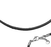 House collection 6505141 Necklace steel with leather 3.0 mm wide 50 + 3 cm long
