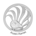 Quoins Disk Frozen Flames steel silver-coloured Large QMOK-12L-E-CC