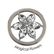 Quoins Disk Magical Flower steel silver Medium QMOK-15M-E-CC