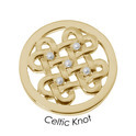 Quoins Disk QMB-62M-G Celtic Knot steel gold colored (M)