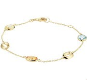 House collection Bracelet Gold Gemstones 1.0 mm 17 - 19 cm