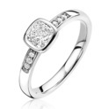 silver Ring with zirconia 50