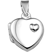 TFT Locket Heart Silver Shiny 13.0 mm x 12.5 mm