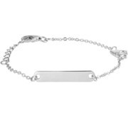 House Collection Engraving Bracelet Silver Dolphin Plate 4 mm 11 + 2 cm
