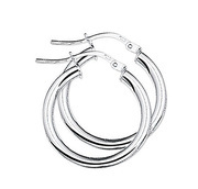 TFT Hoops Round Tube Silver Shiny 3 mm x 20 mm