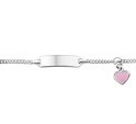 House Collection Engraving Bracelet Silver Heart Plate 5 mm 11-13 cm
