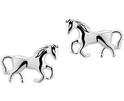 TFT Ear Studs Horse Silver Shiny 6.5 mm x 9.5 mm
