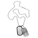 Diesel DX0011040 Chain Double Dogtags steel silver colored 60 cm