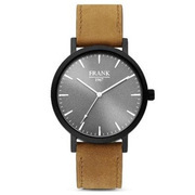 Frank 1967 7FW 0016 Watch steel/leather grey-brown 42 mm