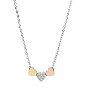 Fossil JF02856998 Vintage Motifs Ladies necklace with rose hearts 41 cm