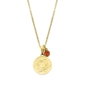 CO88 Collection Chakra 8CN 26056 Steel Necklace with Pendant - Sacral Chakra and Crystal - Length 42 + 5 cm - Gold / Yellow