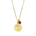 CO88 Collection Chakra 8CN 26057 Steel Necklace with Pendant - Root Chakra and Crystal - Length 42 + 5 cm - Gold / Red