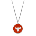 CO88 Collection Zodiac 8CN 26089 Steel Necklace with Pendant - Constellation Taurus 15 mm - Length 42 + 5 cm - Silver / Red