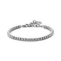 CO88 Collection Elemental 8CB 90243 Steel Bracelet with Beads - Size 4 mm - Length 16 + 4 cm - Silver colored