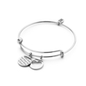 CO88 Collection Inspirational 8CB 90261 Steel Bracelet with Pendants - Love Text and Open Heart - One-size - Silver