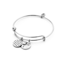 CO88 Collection Inspirational 8CB 90262 Steel Bracelet with Pendants - Dream and Open Star - One-size - Silver colored