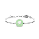 CO88 Collection Zodiac 8CB 90325 Steel Bracelet with Pendant - Constellation Cancer 15 mm - One-size - Silver / Mint Green